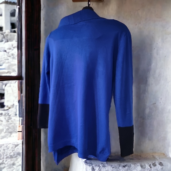 3/$40 Sale! 89th + Madison Asymmetrical Cowl Neck Lightweight Sweater - Picture 3 of 8